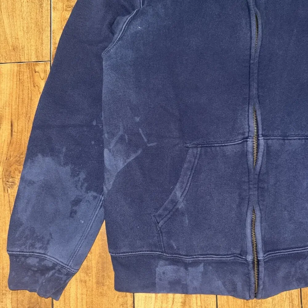 Kids Polo Ralph Lauren Full Zip Hoodie Navy XL 19x23 Distressed Sun Faded